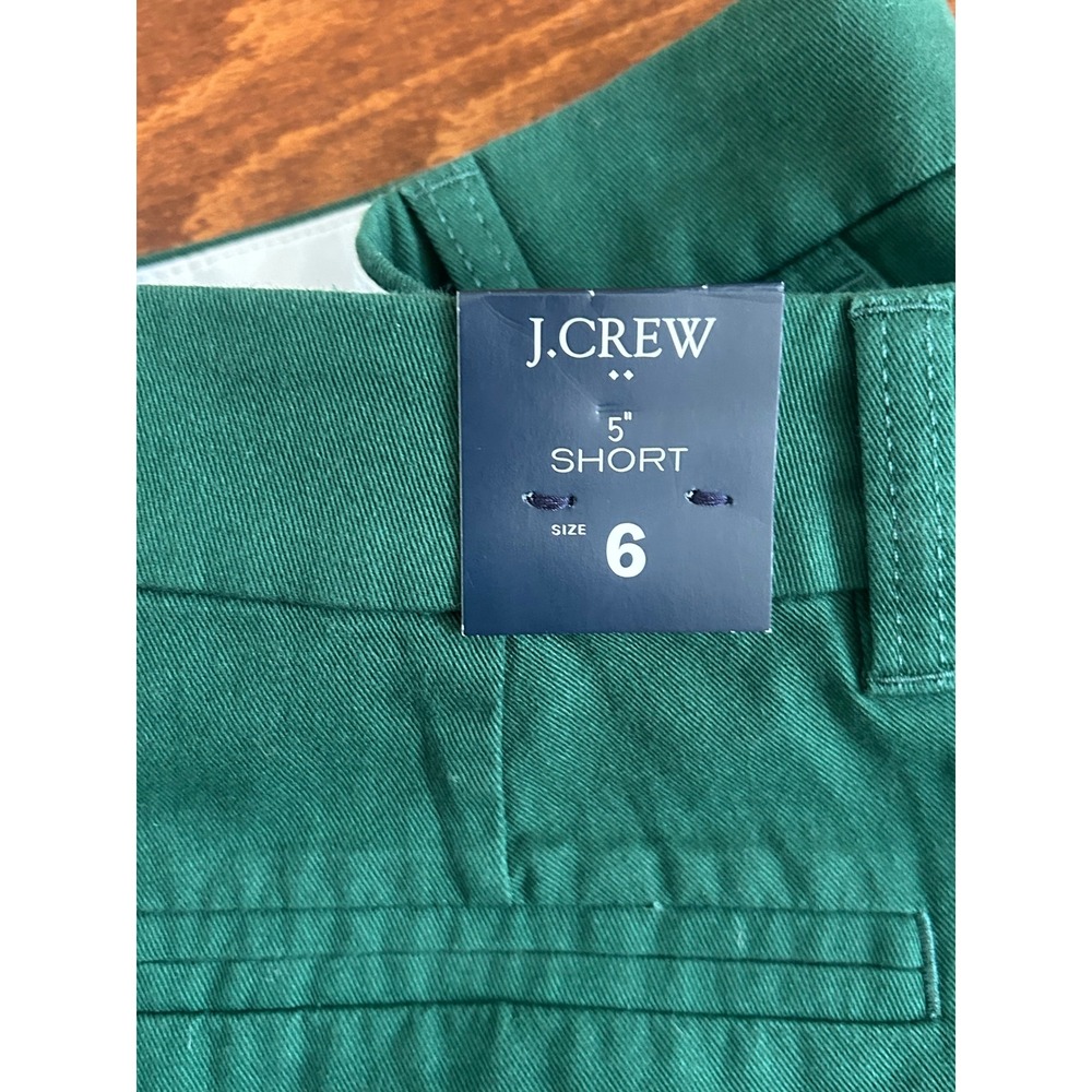 J.Crew Womens 5 Inch Chino Shorts Kelly Green Cotton Twill Size 6 H1453 NWT - Picture 6 of 8